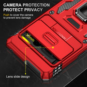 For Google Pixel 9 Pro XL 6.8 Armor PC + TPU Camera Shield Phone Case(Red)