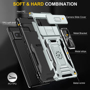 For Google Pixel 9 Pro XL 6.8 Armor PC + TPU Camera Shield Phone Case(Grey)