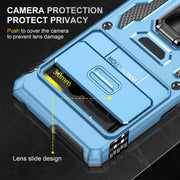 For Google Pixel 9 Pro XL 6.8 Armor PC + TPU Camera Shield Phone Case(Light Blue)