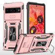 For Google Pixel 9 Pro XL 6.8 Armor PC + TPU Camera Shield Phone Case(Rose Gold) - Google Cases by PMC TechLife | Online Shopping South Africa | PMC TechLife | Buy Now Pay Later Mobicred