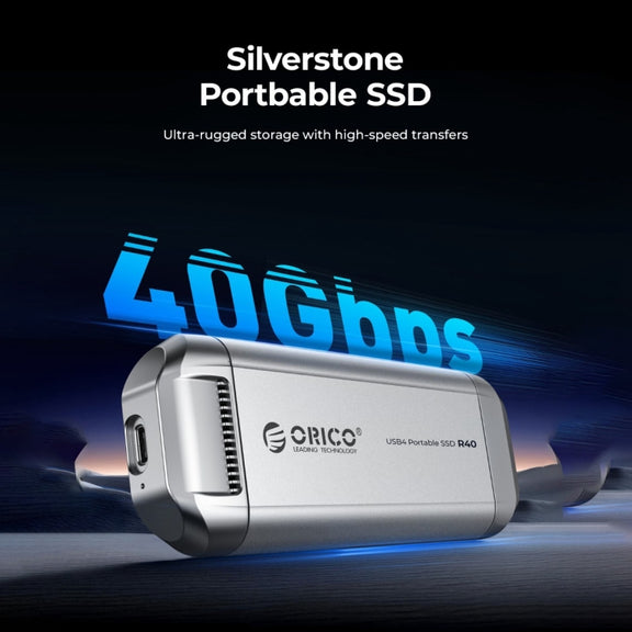ORICO R40-2T 2TB 40Gbps Racing Car-Inspired Portable SSD Enclosure(Silver)
