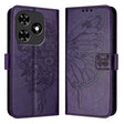 For Tecno Spark Go 2024 / Spark 20C Embossed Butterfly Leather Phone Case(Dark Purple) - free shipping - PMC Jewellery - Order now!