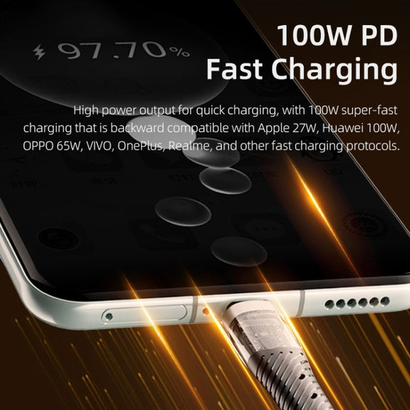 ROCK G20 Two to Three 5A USB+Type-C to 8 Pin+Type-C+Micro USB Fast Charging Data Cable, Length: 1.5m(Black)