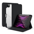 For iPad Air 13 2024 / Pro 12.9 2022 2-Fold Clear Acrylic Leather Tablet Case(Black) - iPad Pro 12.9 (2022/2021) Cases by PMC TechLife | Online Shopping South Africa | PMC TechLife | Buy Now Pay Later Mobicred