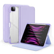 For iPad Air 13 2024 / Pro 12.9 2022 2-Fold Clear Acrylic Leather Tablet Case(Light Purple) - iPad Pro 12.9 (2022/2021) Cases by PMC TechLife | Online Shopping South Africa | PMC TechLife | Buy Now Pay Later Mobicred