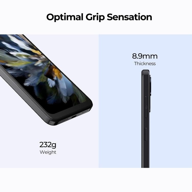 HOTWAV Note 13, 4GB+128GB, Side Fingerprint Identification, 6.6 inch Android 13 T606 Octa Core up to 1.6GHz, Network: 4G, NFC, OTG(Black)