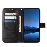 For vivo X100s 5G Embossed Butterfly Leather Phone Case(Black)