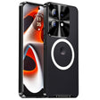 For Motorola Edge 50 Pro Frosted Metal MagSafe Magnetic Phone Case(Black) - Motorola Cases by PMC TechLife | Online Shopping South Africa | PMC TechLife | Buy Now Pay Later Mobicred