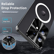 For Motorola Edge 50 Pro Frosted Metal MagSafe Magnetic Phone Case(Black)