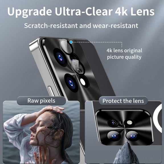 For Motorola Edge 50 Pro Frosted Metal MagSafe Magnetic Phone Case(Silver)