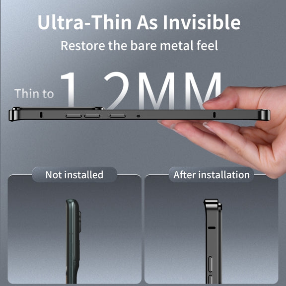 For Motorola Edge 50 Ultra Frosted Metal MagSafe Magnetic Phone Case(Black)