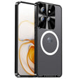 For Motorola Edge 50 Frosted Metal MagSafe Magnetic Phone Case(Black) - Motorola Cases by PMC TechLife | Online Shopping South Africa | PMC TechLife | Buy Now Pay Later Mobicred