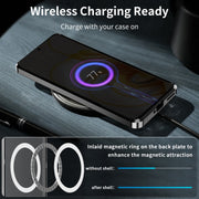 For Motorola Edge 50 Frosted Metal MagSafe Magnetic Phone Case(Black)