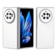 For vivo X Fold3 Woven Texture Frosted Translucent Frame PU Phone Case(White) - vivo Cases by PMC TechLife | Online Shopping South Africa | PMC TechLife | Buy Now Pay Later Mobicred