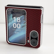 For OPPO Find N2 Flip Kevlar Carbon Fiber Ultra-thin Shockproof Phone Case(Red)
