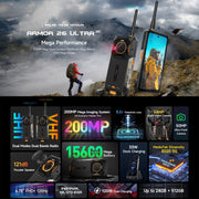 Ulefone Armor 26 Ultra Walkie-Talkie Version Rugged Phone, 12GB+512GB, 6.78 inch Android 13 MediaTek Dimensity 8020 Octa Core, Network: 5G, NFC(Black)