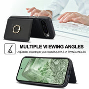 For Google Pixel 9 RFID Anti-theft Card Ring Holder Phone Case(Black)