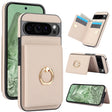 For Google Pixel 9 Pro XL RFID Anti-theft Card Ring Holder Phone Case(White) - Google Cases by PMC TechLife | Online Shopping South Africa | PMC TechLife | Buy Now Pay Later Mobicred