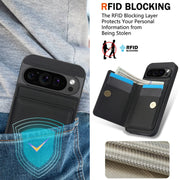 For Google Pixel 9 Pro XL RFID Anti-theft Card Ring Holder Phone Case(Black)