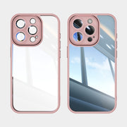For iPhone 16 Plus Acrylic Hybrid TPU Armor Shockproof Phone Case(Pink)