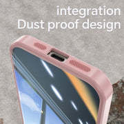 For iPhone 16 Plus Acrylic Hybrid TPU Armor Shockproof Phone Case(Pink)