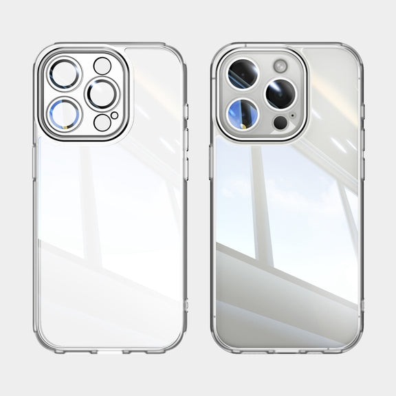 For iPhone 16 Acrylic Hybrid TPU Armor Shockproof Phone Case(Transparent)