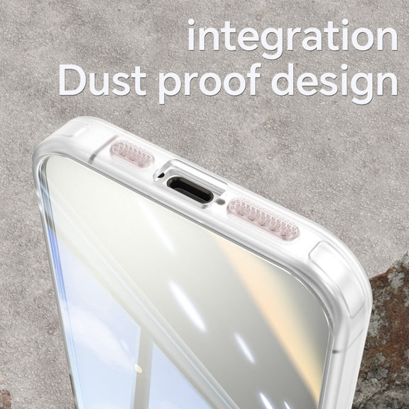 For iPhone 16 Acrylic Hybrid TPU Armor Shockproof Phone Case(Transparent)