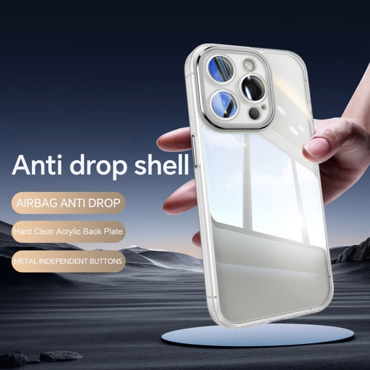 For iPhone 16 Acrylic Hybrid TPU Armor Shockproof Phone Case(Transparent)