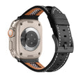 For Apple Watch Ultra 49mm Mesh Calfskin Genuine Leather Watch Band(Black) - Watch Bands by PMC TechLife | Online Shopping South Africa | PMC TechLife | Buy Now Pay Later Mobicred
