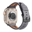 For Apple Watch Ultra 49mm Mesh Calfskin Genuine Leather Watch Band(Grey) - Watch Bands by PMC TechLife | Online Shopping South Africa | PMC TechLife | Buy Now Pay Later Mobicred