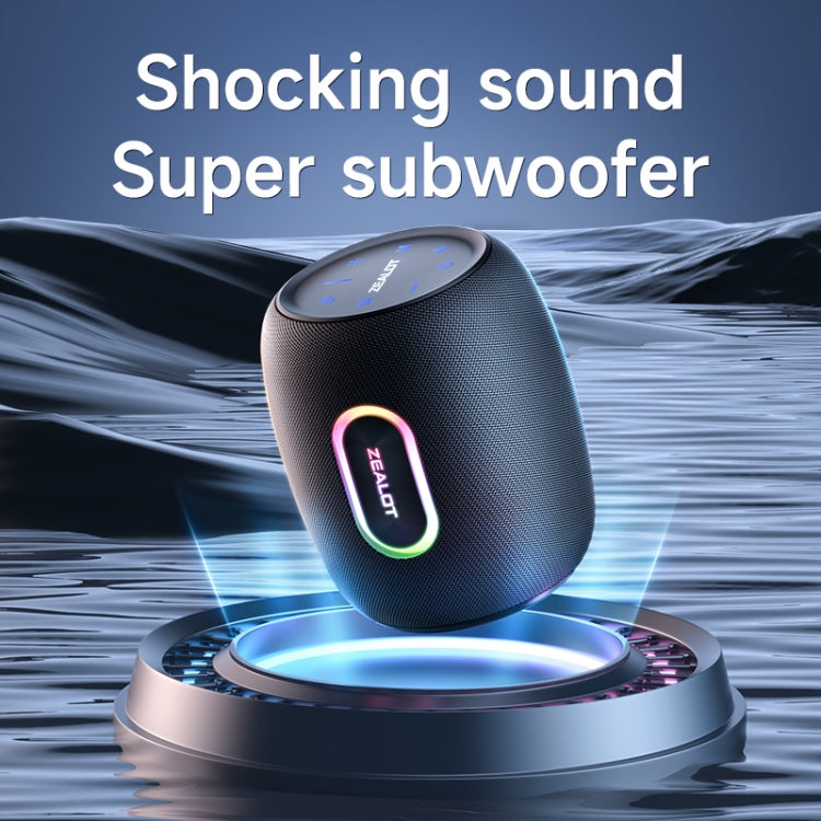 Zealot S64 Shocking Sound Super Subwoofer Bluetooth Speaker with RGB Light(Black)