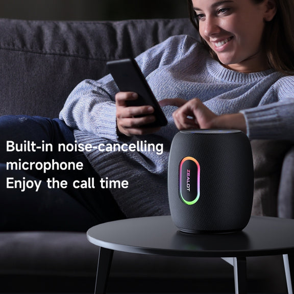 Zealot S64 Shocking Sound Super Subwoofer Bluetooth Speaker with RGB Light(Black)