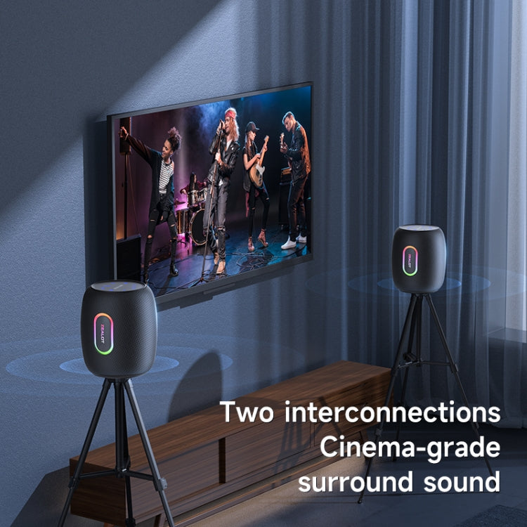 Zealot S64 Shocking Sound Super Subwoofer Bluetooth Speaker with RGB Light(Black)