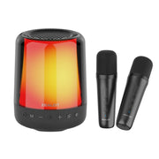 Zealot S66M RGB Rhythmic Light Karaoke Wireless Speaker, Style:Dual Mic(Black)