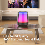 Zealot S66M RGB Rhythmic Light Karaoke Wireless Speaker, Style:Dual Mic(Black)