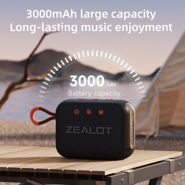 Zealot S75 Portable Outdoor IPX6 Water-resistant Bluetooth Speaker(Orange)