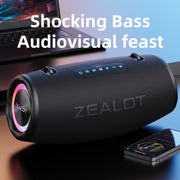 Zealot S87 80W Portable Outdoor Bluetooth Speaker with RGB Light(Blue)