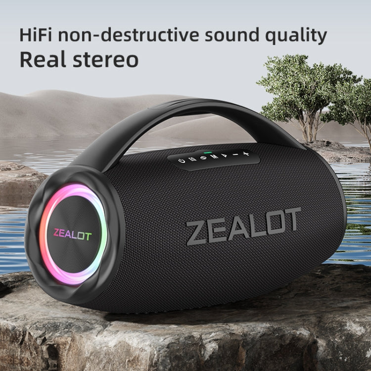 Zealot S97 80W Outdoor Portable RGB Light Bluetooth Speaker(Blue)