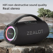 Zealot S97 80W Outdoor Portable RGB Light Bluetooth Speaker(Blue)