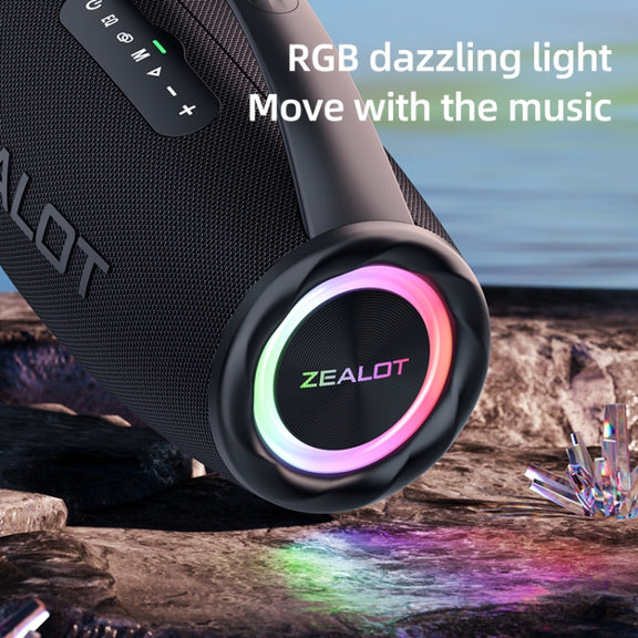 Zealot S97 80W Outdoor Portable RGB Light Bluetooth Speaker(Blue)