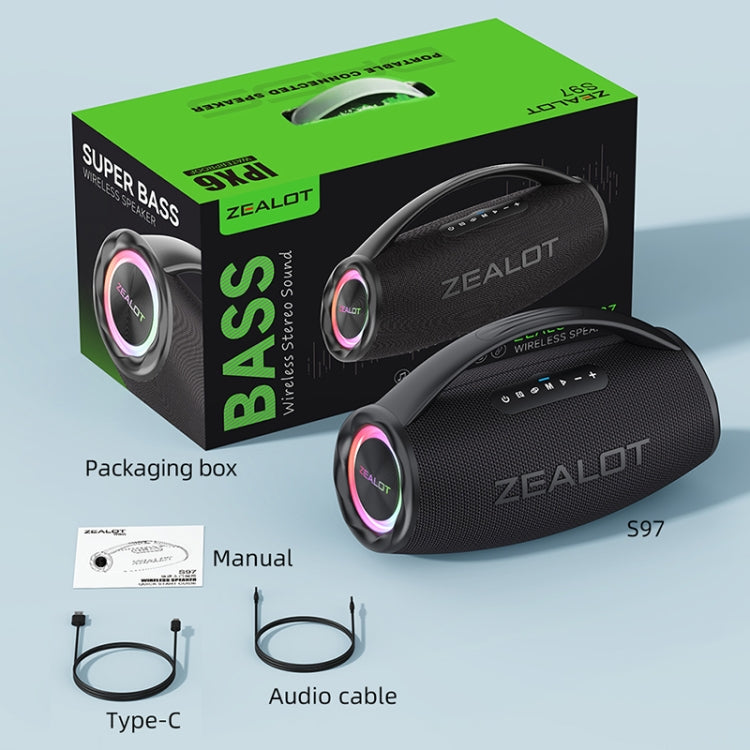 Zealot S97 80W Outdoor Portable RGB Light Bluetooth Speaker(Camouflage)