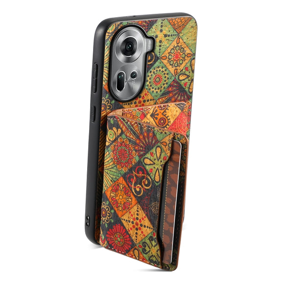 For OPPO Reno11 Global Card Slot Holder Phone Case(Autumn Yellow)