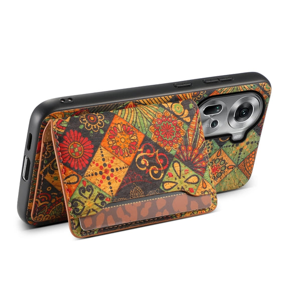 For OPPO Reno11 Global Card Slot Holder Phone Case(Autumn Yellow)