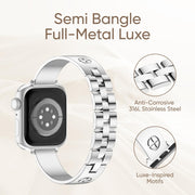 For Apple Watch SE 44mm Cross Bracelet Stainless Steel Watch Band(Black)