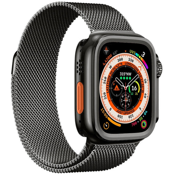 For Apple Watch Series 9 / 8 / 7 45mm Change to Ultra 49mm Alloy Watch Case(Grey)