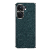 For vivo iQOO Neo9 Pro Silver Edge Cross Texture PU Leather Phone Case(Dark Green)