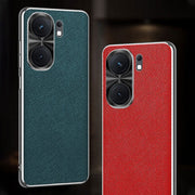 For vivo iQOO Neo9 Silver Edge Cross Texture PU Leather Phone Case(Red)
