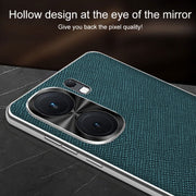 For vivo iQOO Neo9 Silver Edge Cross Texture PU Leather Phone Case(Red)