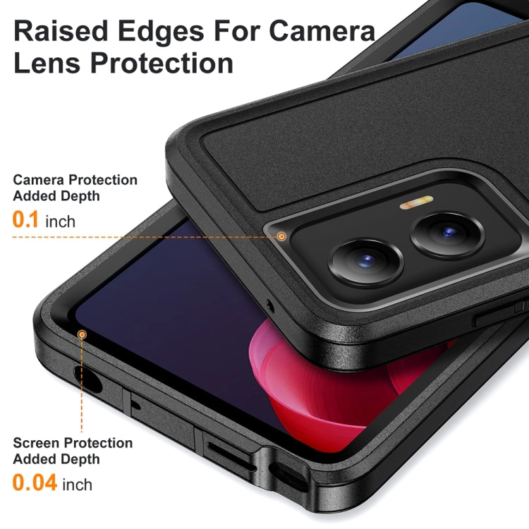 For Motorola Moto G Play 5G 2024 Life Water-resistant Rugged PC + Silicone Phone Case(Black)
