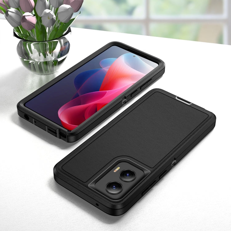 For Motorola Moto G Play 5G 2024 Life Water-resistant Rugged PC + Silicone Phone Case(Black)